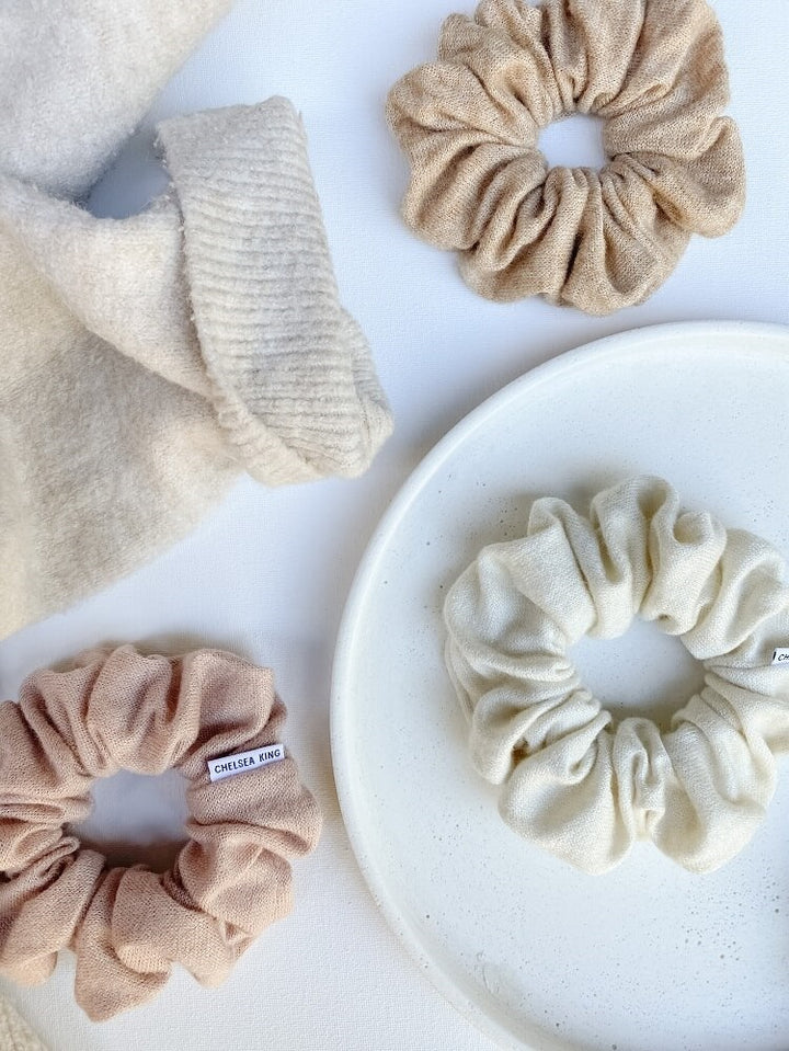 Cashmere Nude Blush Scrunchie - Classic