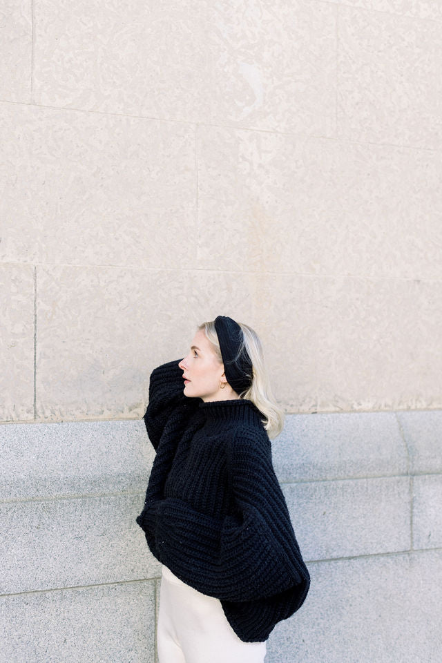 Windsor Knit Black Hairband