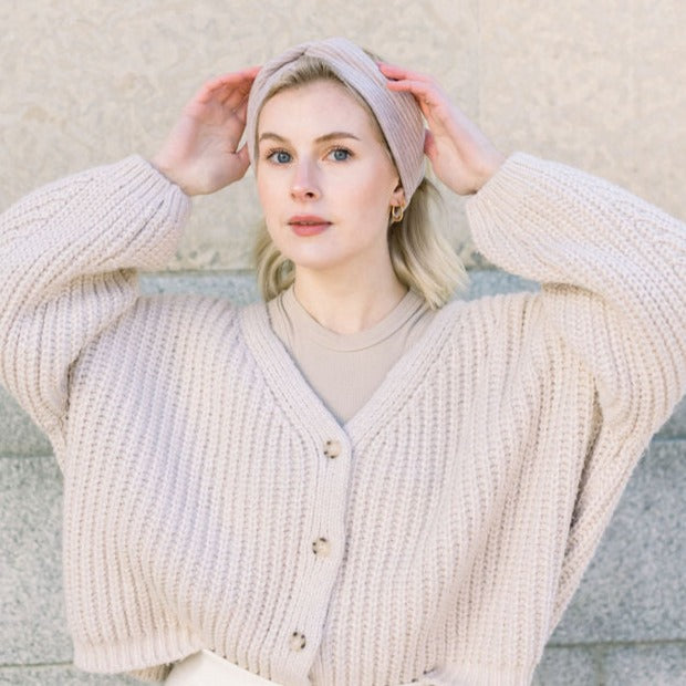 Windsor Knit Oat Hairband