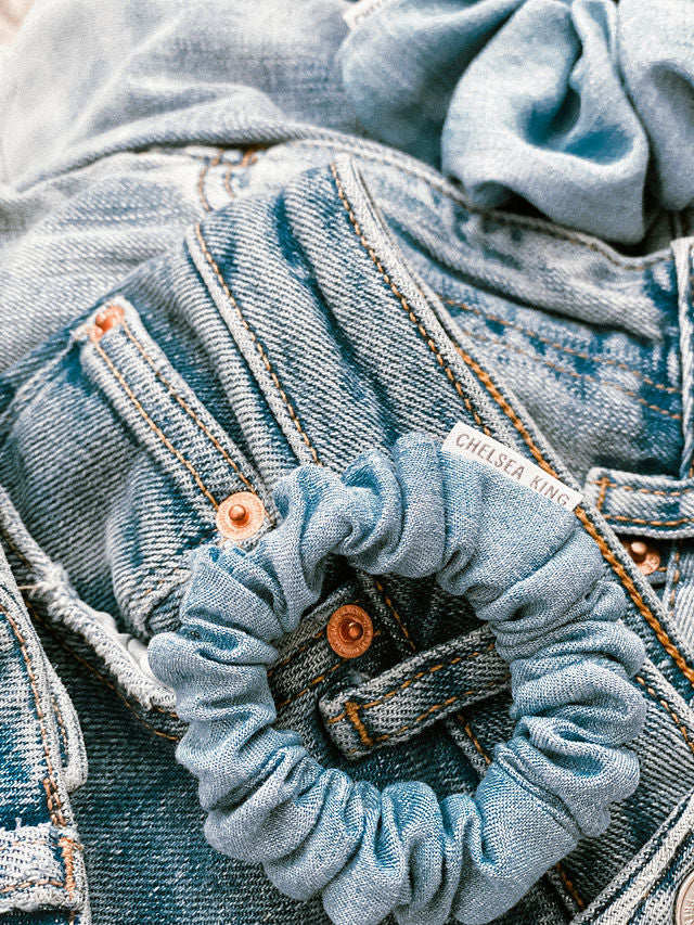 Denim Scrunchie - Thin