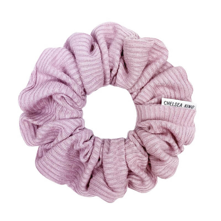 French Ribbed Light Lilac Scrunchie - Classic