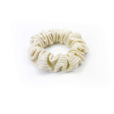 French Ribbed Natural Scrunchie - Thin - Chelsea King Inc.