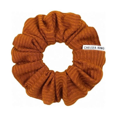 French Ribbed Caramel Scrunchie - Classic
