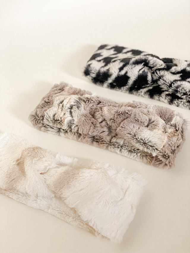 Fur Houndstooth Hairband