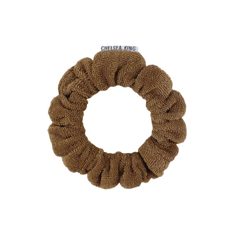 Heavenly Terry Brown Scrunchie - Thin