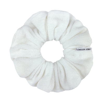 Heavenly Terry White Scrunchie - Classic