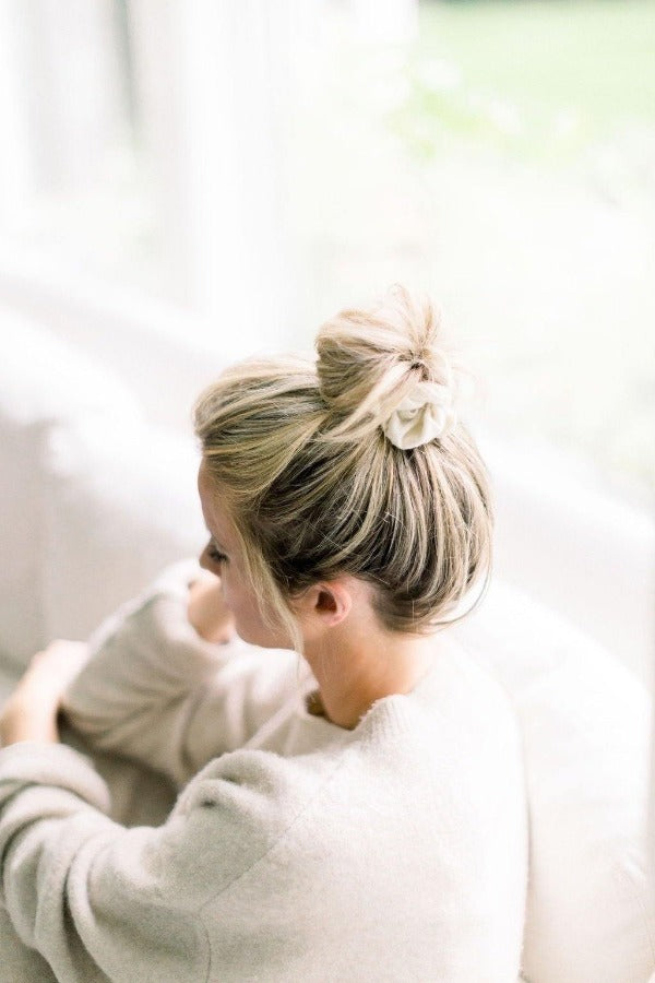 Cashmere Cream Scrunchie - Classic - Chelsea King Inc.