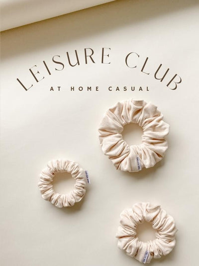 Leisure Club Heather Almond Scrunchie - Thin