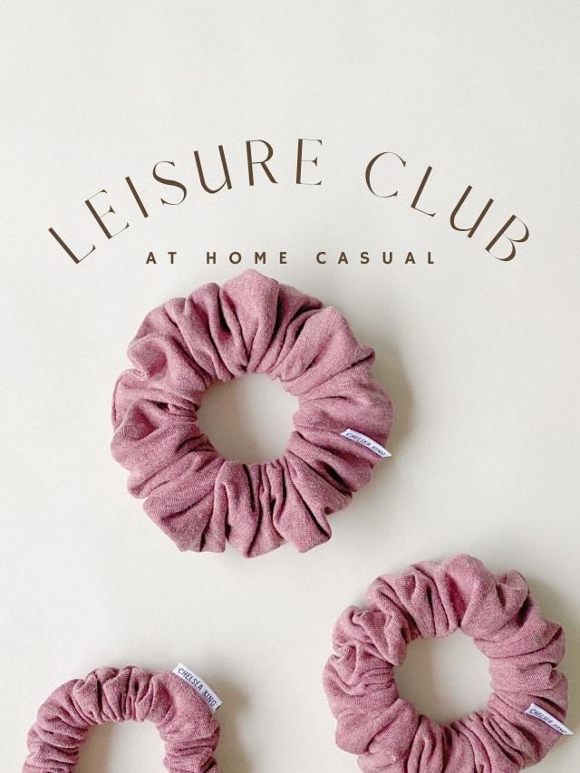 Leisure Club Heather Rose-Brown Scrunchie - Classic