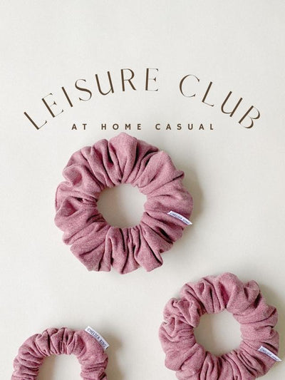 Leisure Club Heather Rose-Brown Scrunchie - Thin