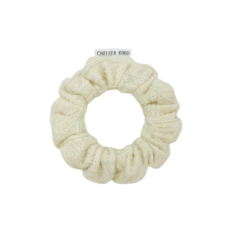 Nordic Knit Ivory Scrunchie - Thin