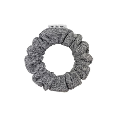 Nordic Knit Grey Scrunchie - Thin
