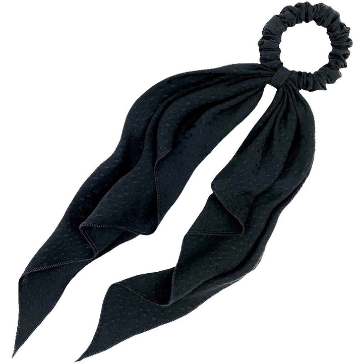 Poppy Black Scrunchie/Scarf Set