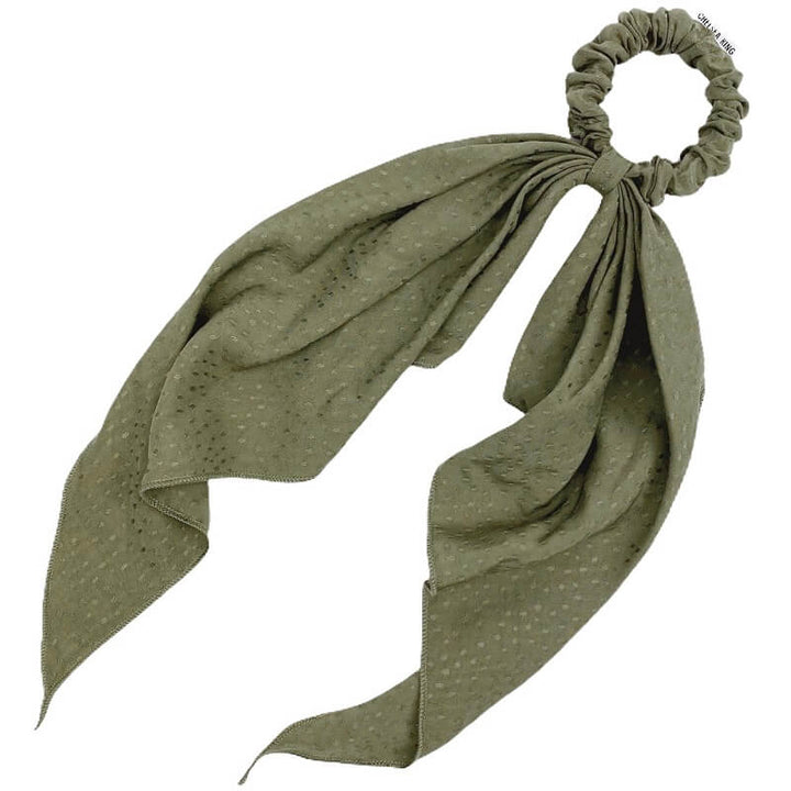 Poppy Olive Scrunchie/Scarf Set