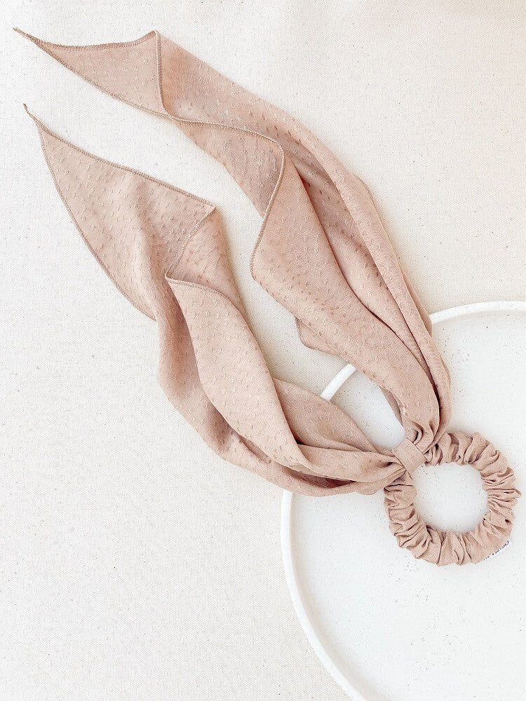 Poppy Nude Blush Scrunchie/Scarf Set