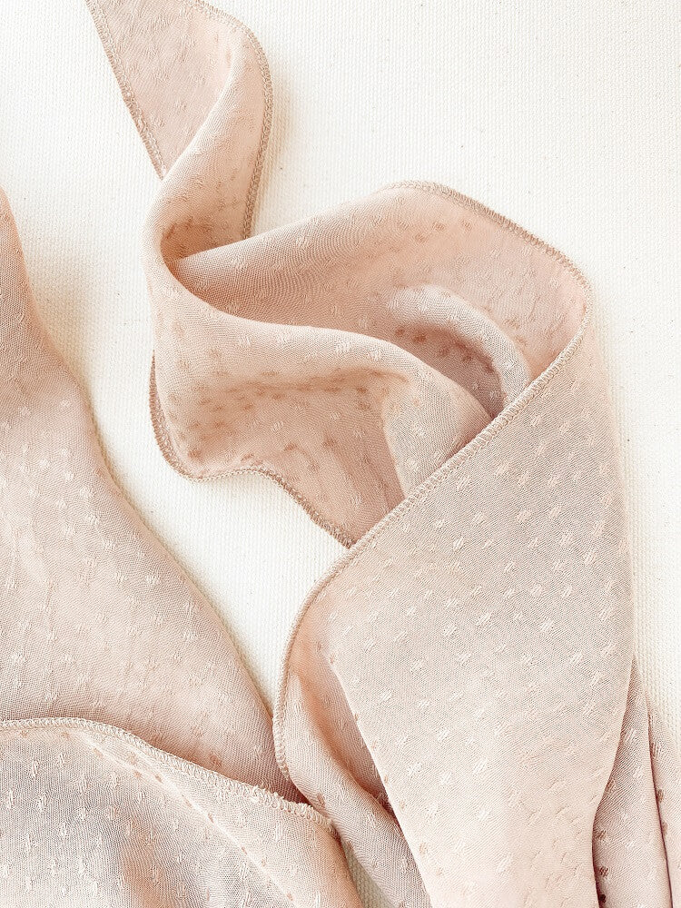 Poppy Nude Blush Scrunchie/Scarf Set