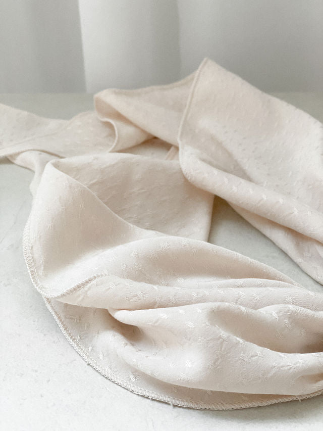 Poppy Cream Scrunchie/Scarf Set